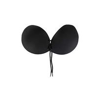 Bye Bra El Sujetador Adhesivo sin Tirantes, sostén con un Efecto Push up Adhesivo con cordón. Ajustable y Descubierto de la Espalda para un Escote, Nude y Negro, A-E.
