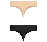 BYE-BRA - PACK 2 TANGAS INVISIBLES BEIGE Y NEGRO TALLA S L