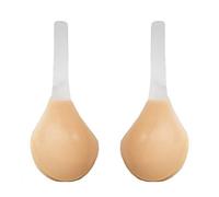 Bye Bra Silicón Sujetador Adhesivo, Levantadores de silicón para Esculpir, Efecto Escote Push-up para Bustos más Grandes, Escote en la Espalda, Reusable, sostén Adhesivo Pull up, Nude, tamaños: C-H