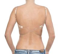 Bye Bra Silicona Correas Convertidor De Sujetador De Espalda Baja Para 1 Y 2 Ganchos, Bajar La Espalda Del Sujetador 10 Cm, Transparente, Ajustable