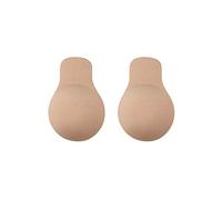 Bye Bra Sujetador Adhesivo, Pull ups de Tela, Coberturas de pezón Adhesivas, Reutilizables, Copas levantadoras con Escote en la Espalda y sin Tirantes, Nude.