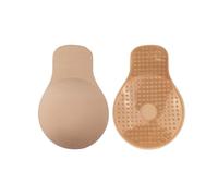Bye Bra Sujetador Adhesivo, Pull ups de Tela, Coberturas de pezón Adhesivas, Reutilizables, Copas levantadoras con Escote en la Espalda y sin Tirantes, Nude.