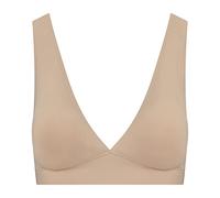 Bye Bra Sujetador con escote profundo, correa ancha para el hombro, relleno extraíble, soporte para el pecho, brasier sin varillas, faja moldeadora escultórica, beige, XXL