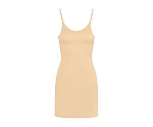 Bye Bra Vestido Lencero Invisible, Vestido Moldeador, Ropa Interior para Mujer, Faja Moldeadora para Mujer, Control De Barriga Ligero, Correas Ajustables, Beige/Marrón/Negro, S-XXL