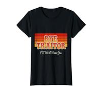 Bye Traitor PS We'll Miss You Co-Worker Farewell Jokes - Camiseta gráfica económica, Mujer, Negro, L