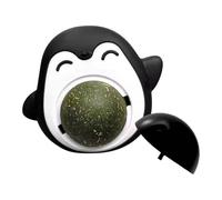 Byeaon Bolas de lamer de Hierba gatera para Gatos, Bolas de Hierba gatera para Gatos Interiores | Gatito juguetón Mordiendo Licker Juguete,Los pingüinos Gatito Masticar la Pelota para la Limpieza y