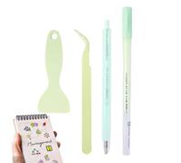 Byeaon Bolígrafo de pegamento para álbumes de recortes, kit de herramientas para álbumes de recortes | Kit de herramientas manuales de 4 piezas - Juego de de manual multifuncional para