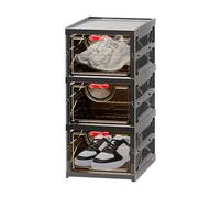 Byeaon Caja De Almacenamiento Plegable De, Diseño De Ahorro De Espacio, 25.8x34.8x54.4 Cm, Delgado De, Estante De Zapatos De Dormitorio, Gran Capacidad De Almacenamiento, para