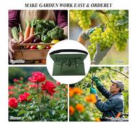 Byeaon Gardening Apron, Multi-Pocket, Oxford cloth, Garden Work Apron, Multi-Pocket Utility Cloth, Durable Heavy-Duty Design, Suitable for Planting Pruning Harvesting and Outdoor Tasks