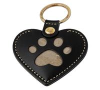 Byeaon Llavero Bonito Recuerdo de Mascota en Piel con Pelo Incluido