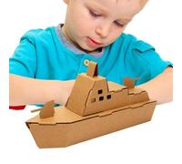 Byeaon Paper House Crisp KT Board DIY Making Craft | Coloring House Cartón Interactivo Concentración Construyendo Habilidades Prácticas Habitación Infantil Mesita de noche
