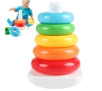 Byeaon Rainbow Stacker Toy | Educational Stacking Rings | Kids Ring Stacker | Kids Educational Stacker | Colorful Building Rings | Cute Kids Educational Toy for Most Kids, Girls