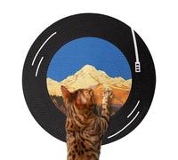 Byeaon Rascador para Gatos de Interior | Giratorio de Ejercicio Mental y físico | Tabla Rascador Felino Decorativa de Pared,para Razas pequeñas y Medianas Dentro del Comedor salón y el