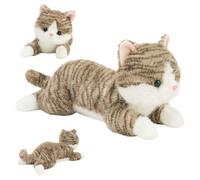 Byeaon Weighted Cat Toy | Lying Cat Plush | Cute Kitten Pillow | Cat Nap Plush | Plush Kitten Toy | Cats Stuffed Animal | Cozy Pets Cushion | Cute Decoration for Children's Room, Living Room, Study