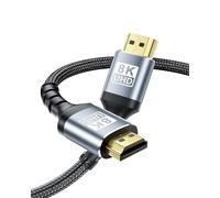 BYEASY Cable HDMI 2.1, cable HDMI de 1 m 8K a 60 Hz, compatible con todos los dispositivos HDMI PC/TV/HDTV/Blu-ray