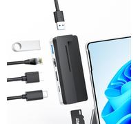 BYEASY Estación de Acoplamiento Surface Pro 9, concentrador USB-C 6 en 2 Microsoft Surface Pro 9 con Carga PD de 100 W, 2 USB 3.1, HDMI 4K a 60 Hz, LAN Ethernet de 1000 m, hub de expansión diseñado