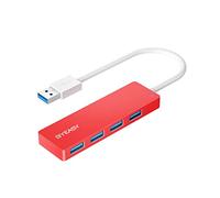 BYEASY USB Hub 3.0 de 4 puertos, concentrador de datos portátil ultra delgado aplicable para Macbook Pro, Air, Mini/Pro, Surface Pro, Notebook PC, laptop, unidades flash USB, Tesla Model 3 y HDD móvil