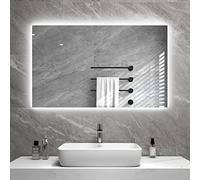 byecold Calefactor de Espejo por Infrarrojos, 580 W, con iluminación LED, Espejo infrarrojo, Espejo de baño, calefacción de Pared, radiador eléctrico, Panel de calefacción, calefacción eléctrica