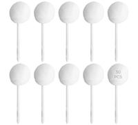 byepica 30 cepillos de inodoro blancos, mango largo, limpiador de baño