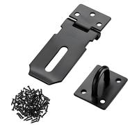 byepica Cerrojo negro de 90 grados, cerradura pesada de acero inoxidable con tornillos para armarios y puertas, ideal para un almacenamiento seguro