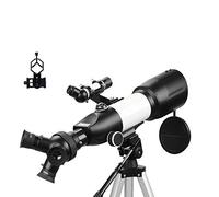 BYERZ Telescopio para niños y adultos principiantes, apertura de 80 mm, 400 mm, prisma BAK4, lente FMC, oculares 3 en 1, telescopio refractor astronómico para astronomía con soporte para smartphone y