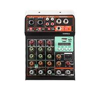 BYERZ yinpingfangdaqi G40Mini Mezclador de audio DJ Protable Consola de mezcla de música Bluetooth USB 48V Phantom Power para grabación de PC Webcast Live Party Audio Amplificador