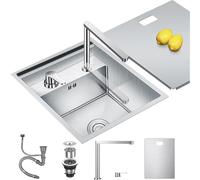 BYFHHHH Fregadero De Cocina/Bar Oculto Y Discreto, Fregadero De Cocina/Bar Invisible Que Ahorra Espacio, Acero Inoxidable, Ideal para Cocinas Pequeñas Y Caravanas A