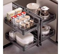 BYFHHHH Organizador De Gabinete Extraíble para Cocina De Esquina, con 4 Cestas De Almacenamiento, Cesta Extraíble De Esquina para El Hogar, La Cocina, Universal Izquierdo Y Derecho 700