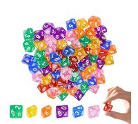 Byfoyif 70PCS Dados Poliédricos, Dados de rol D10 para Dungeons y Dragons DND RPG MTG, Dados 10 Caras Acrílicos de 7 Colores, Juego de Dados para Juegos de Mesa y Enseñanza de Matemáticas