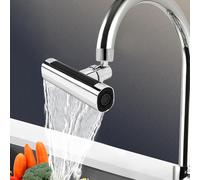Byfoyif Aireador Grifo Cocina, Adaptador de Grifo Giratorio 360°, Extensor para Grifo con 4 Modos de Chorro, Difusor Universal con Adaptador Universal, 1 Cinta de Materia Prima para Baño y Cocina