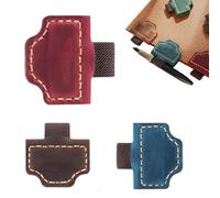 Bygone Mark - Marcapáginas magnético de cuero personalizado con soporte para bolígrafos, marcadores magnéticos para leer a las mujeres amantes de los libros, fundas de diario de viajeros (rojo vino, 1