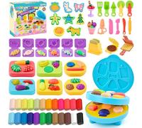 BYHANO Juego de Plastilina, 60 Piezas Herramientas Plastilina para Niños, Accesorios de Arcilla de Modelado con 12 Cajas Arcilla, Accesorios Cocina Creaciones Juego, Regalo a Partir de 3 años