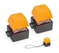 Byhoo 2 piezas de teclado de aleación de aluminio, juguete ligero para teclado con clic, teclado mecánico silencioso, para biblioteca y lugar silencioso para aliviar el estrés