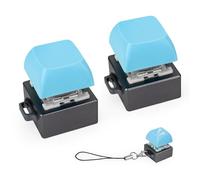 Byhoo 2 teclado, juguete para ansiedad mecánico, aleación de aluminio con llavero, teclado ligero para descompresión, regalos para aliviar el estrés para adultos para pasar el tiempo