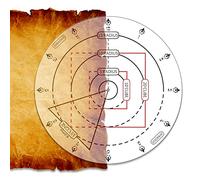 Byhoo - Plantilla de Efectos de área de DND para marcadores de daño AOE - Alfombrilla de Juego Hexagonal o cuadrícula de 1 Pulgada - Accesorios para Juegos RPG para Dungeons and Dragons,