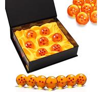 Byhotome Bolas de Dragón, 7PCS Dragon Bola de Cristal 1 a 7 Estrellas con Caja de Regalo, Regalo de Año Nuevo para Coleccionar o Regalar para Niños/Anime Amante - Diámetro 4,3CM