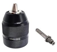 BYINGS Mandril de taladro metálico sin llave roscado de 0,8-10 mm y 2-13 mm, adaptador de agarre rápido, vástagos cuadrados hexagonales SDS, destornillador de impacto, mandriles for llave de grifo