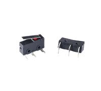 BYINGS Microinterruptores de límite Mi-ni, 10 unidades, NO NC, 3 pines, terminales PCB, SPDT, 5 A, 125 V, 250 V, 29 mm, palanca de arco de rodillo, acción rápida, microinterruptores de empuje.