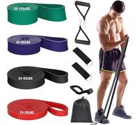 Byitin Gomas Elasticas Musculacion, Banda Elastica Fitness con 4 Niveles de Resistencia, Banda de Resistencia para Entrenamiento de Fuerza, Fitness y Yoga, Cintas Elasticas Skin-Friendly