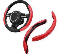 byjgs Funda Volante Coche para Citroen AMI Xsara Picasso Berlingo C1 C2 C3 Aircross C4, Fibra Carbono Cubierta del Volante Antideslizante Cómodo Interior Accesorios,A