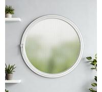 BYJSJY Ventana Redonda con Rotación Central,Ventana Pivotante Circular con Marco de Aluminio y Cristal Templado 0,5 cm,Solución de Ventilación Moderna(White3,60cm/23.6in)