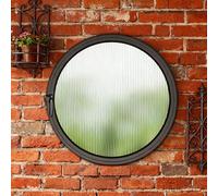 BYJSJY Ventana Redonda con Rotación Central,Ventana Pivotante Circular con Marco de Aluminio y Cristal Templado 0,5 cm,Solución de Ventilación Moderna(Black3,70cm/27.5in)