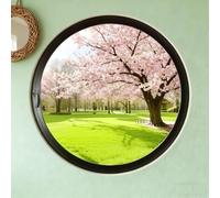 BYJSJY Ventana Redonda De Sótano,Ventana Abatible Empotrada,Ventanas De Cobertizo,Ventanas Batientes,Vidrio Templado Y Marco De Aleación De Aluminio,Ventanas Correderas(Black1,50cm/19.7in)