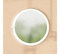 BYJSJY Ventana Redonda De Sótano,Ventana Abatible Empotrada,Ventanas De Cobertizo,Ventanas Batientes,Vidrio Templado Y Marco De Aleación De Aluminio,Ventanas Correderas(White3,50cm/19.7in)