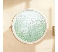 BYJSJY Ventana Redonda Giratoria,Rotación Central,Ventilación Moderna para Cocina Baño Hogar,Ventana Pivotante con Marco De Aluminio Y Cristal Templado 0,5 Cm, Ventanas batientes(White2,100cm/39.4in)