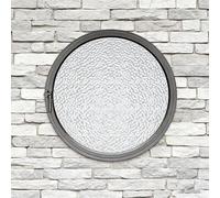 BYJSJY Ventana Redonda Giratoria,Rotación Central,Ventilación Moderna para Cocina Baño Hogar,Ventana Pivotante con Marco De Aluminio Y Cristal Templado 0,5 Cm, Ventanas batientes(Black2,80cm/31.5in)