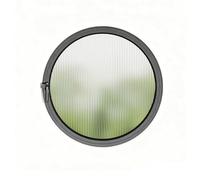 BYJSJY Ventana Redonda,Ventana De Sótano,Ventana Abatible Empotrada,Ventanas De Cobertizo De Giratorias 360°,Ventanas Decorativas Ventiladas con Manijas,Ventanas Correderas(Black,90cm/35.4in)