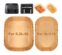 BYKITCHEN Airfryer Accesorios para Philips Dual Basket 3000 Series, Tefal 5,2/3,1 L Dual Easy Fry, papel de horno para freidora de aire caliente Philips Steam Airfryer 5000, accesorios para freidora