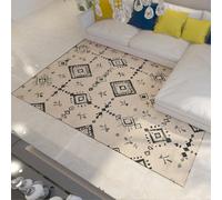 BYLEEHOMED Alfombra Beige para salón Dormitorio alfombras Tradicionales Bohemias Lavables para Zonas de Mucho tráfico decoración Antideslizante y sin caída 180x240cm