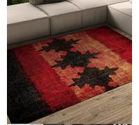 BYLEEHOMED Alfombra del Suroeste Zona Alfombra Geométrica Vintage Azteca para salón Dormitorio Acento rústico Tribal para Oficina en casa 150x210cm